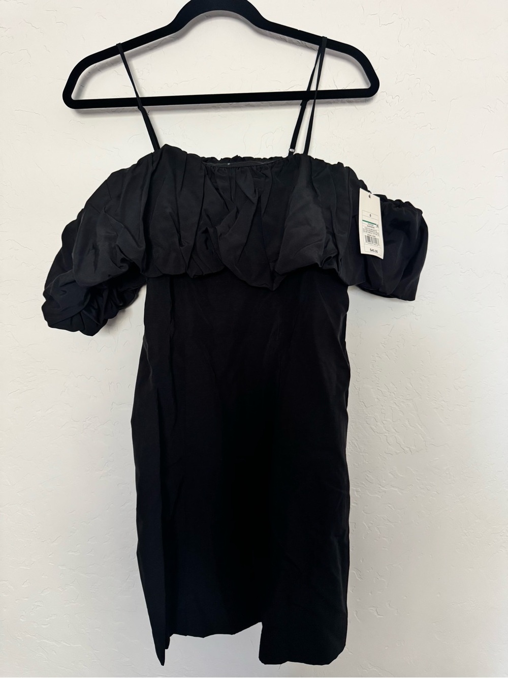 a new day Black Off-Shoulder Puff Sleeve dress